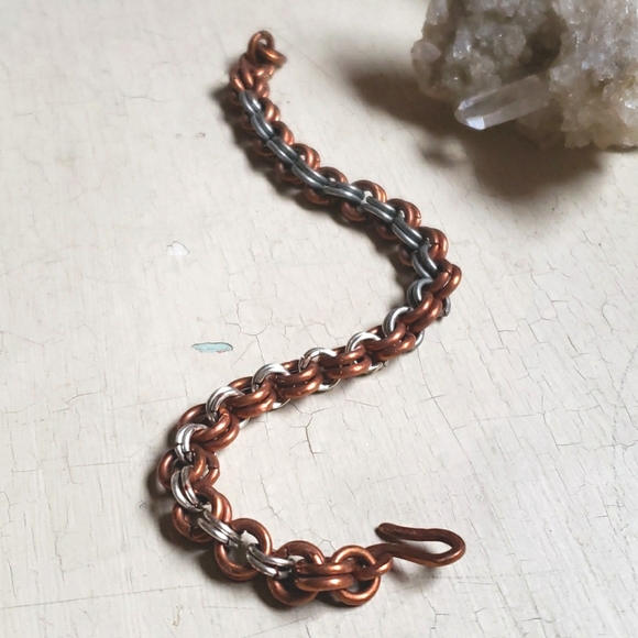 Handmade Copper Chain Bracelet - Picture 1 of 2